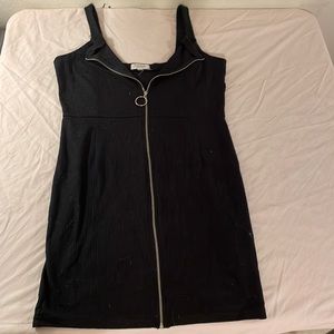 Zip down mini dress